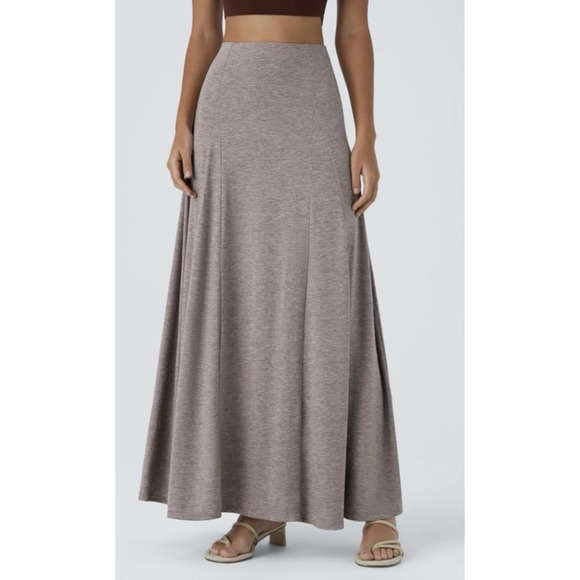 HALARA Dresses & Skirts - NEW! Halara High Waisted Side Zip Maxi Skirt‎ Sz M Gray Comfort Whimsy Goth